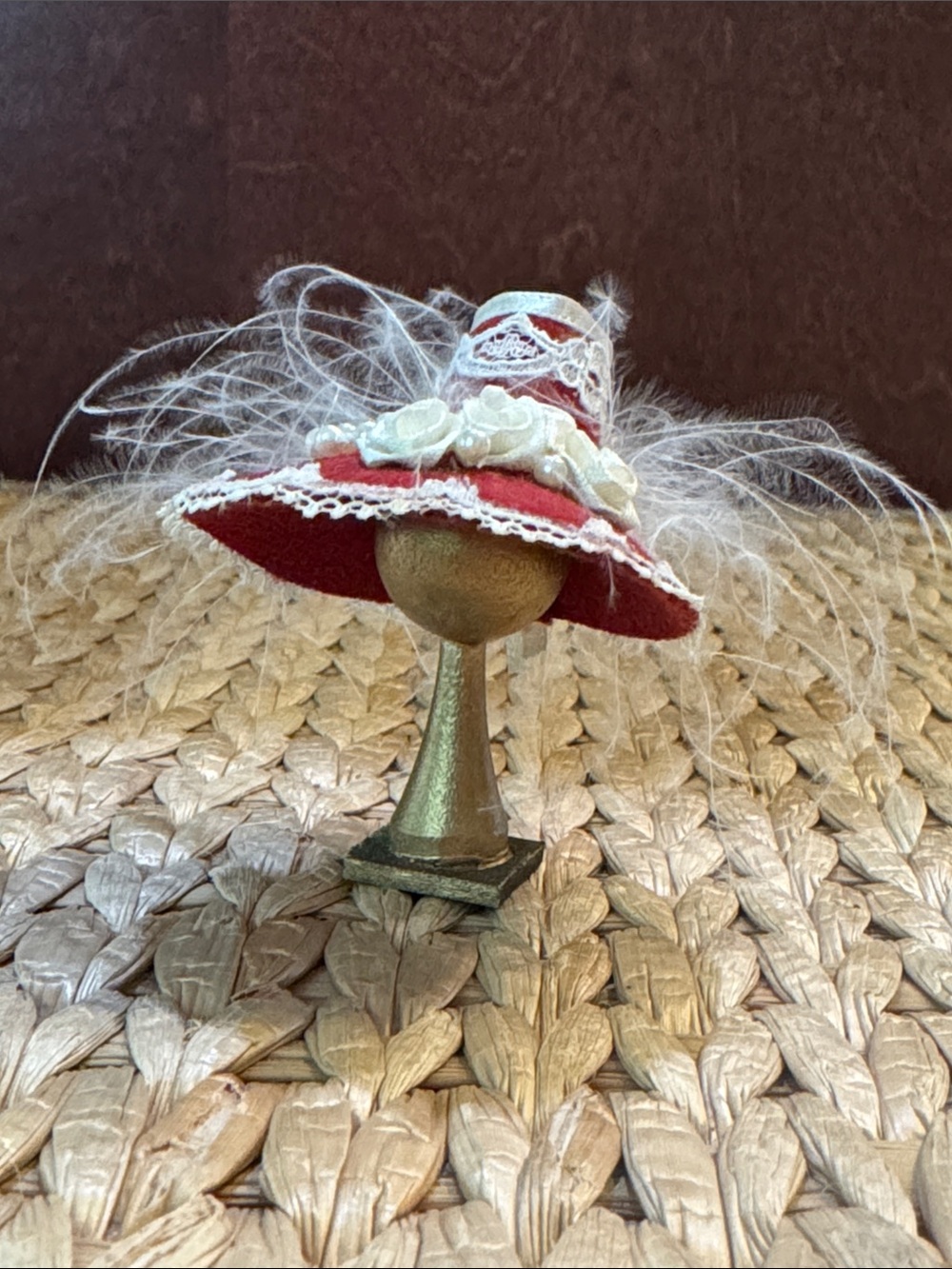 Miniature Victorian Hat on stand